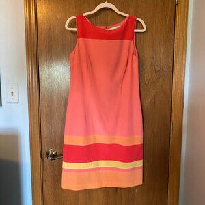 Maggy London Silk Color Block Vintage Dress